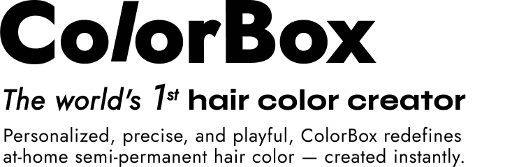 Zuvi ColorBox hair color creator, personalized at-home semi-permanent hair color system.